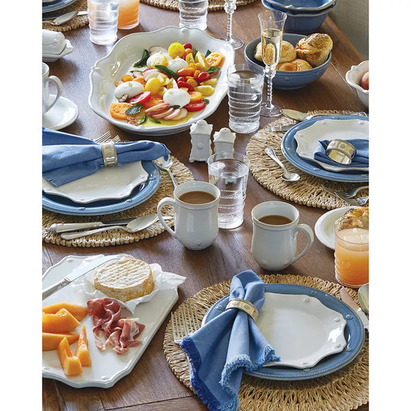 Berry & Thread Scalloped Dessert/Salad Plate- Chambray