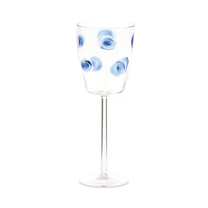 Blue Drop Wine Glass