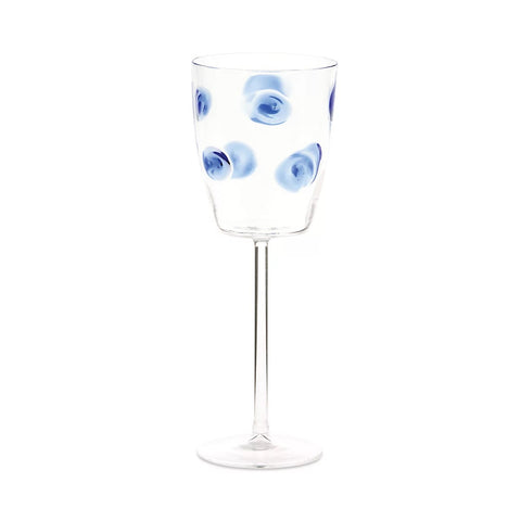 Blue Drop Wine Glass