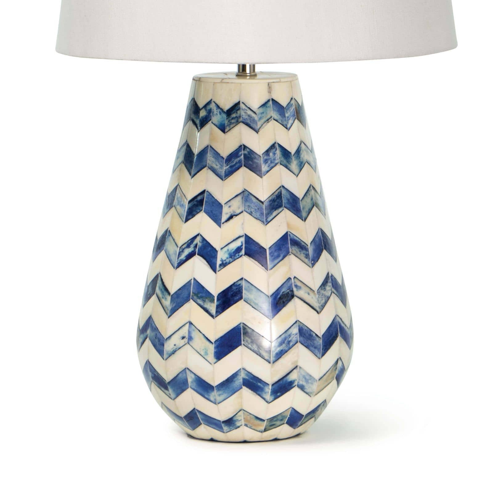 Cassia Chevron Blue Lamp