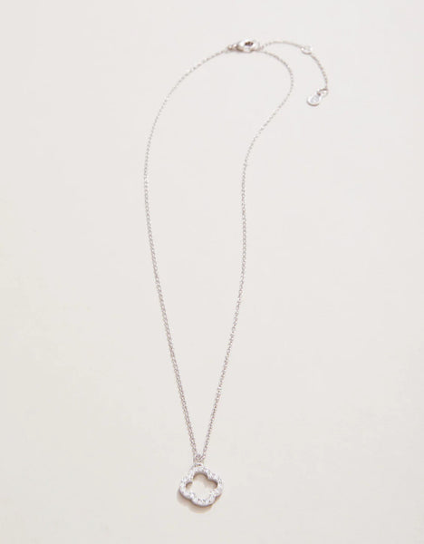 SLV Silver Necklace 18" Lucky One/Quatrefoil