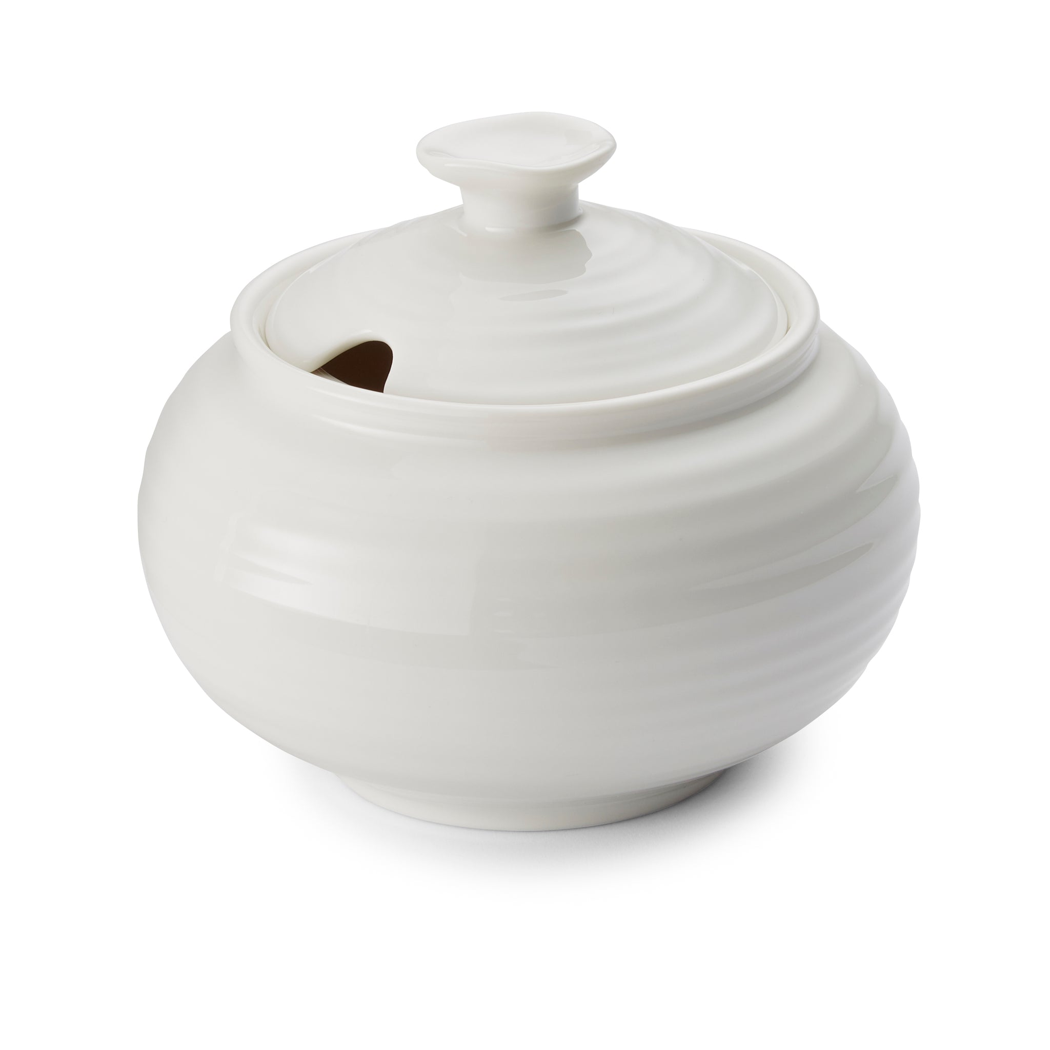 Covered Sugar Bowl-White