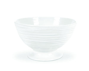 5.5" Footed White Bowl