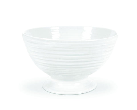 5.5" Footed White Bowl