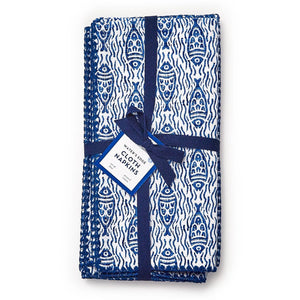 Blue Fish Napkins- Set of 4