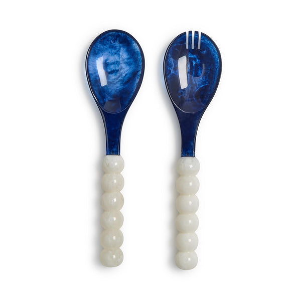 Blue & White Modern Salad Servers