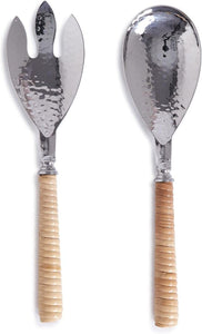 Rattan Salad Servers