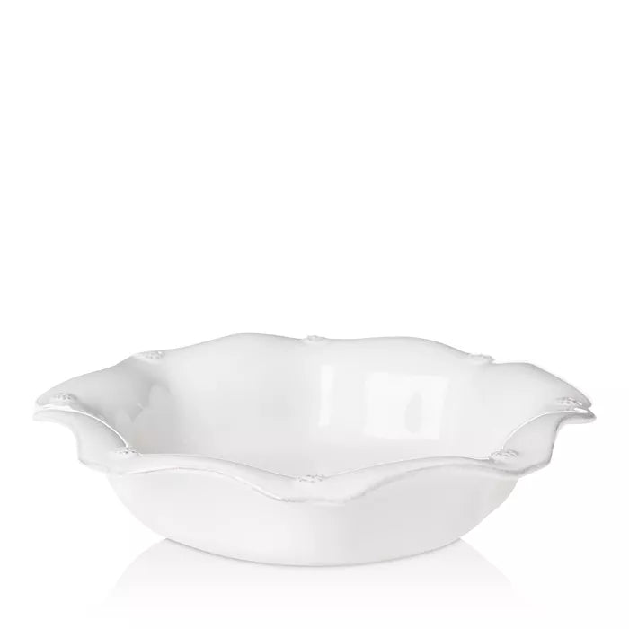 Berry & Thread Scalloped Pasta Bowl- Whitewash