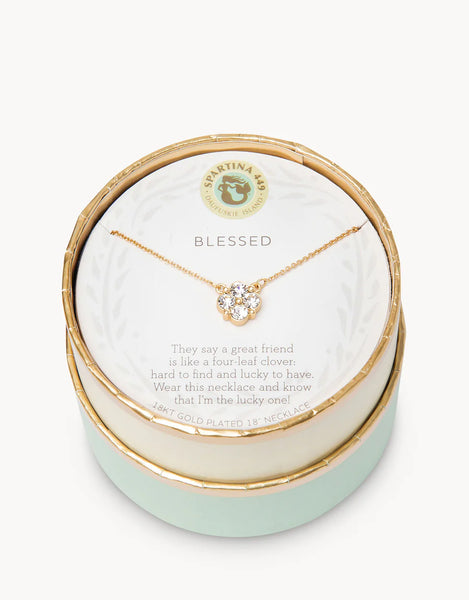 Sea La Vie Gold Necklace Blessed Clover