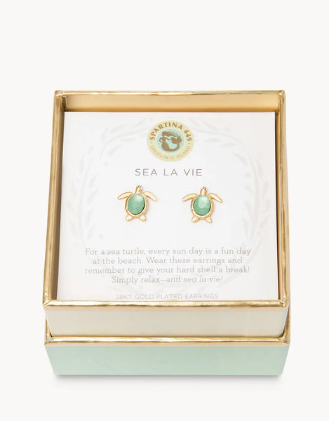 Sea La Vie/Sea Turtle Stud Earrings