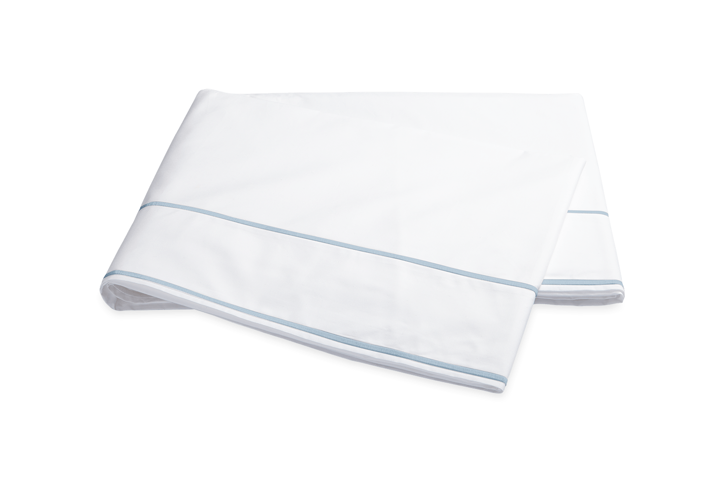 Ansonia Blue Flat Sheet- Full/Queen