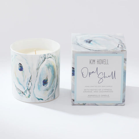 Opal Shell Glass Candle