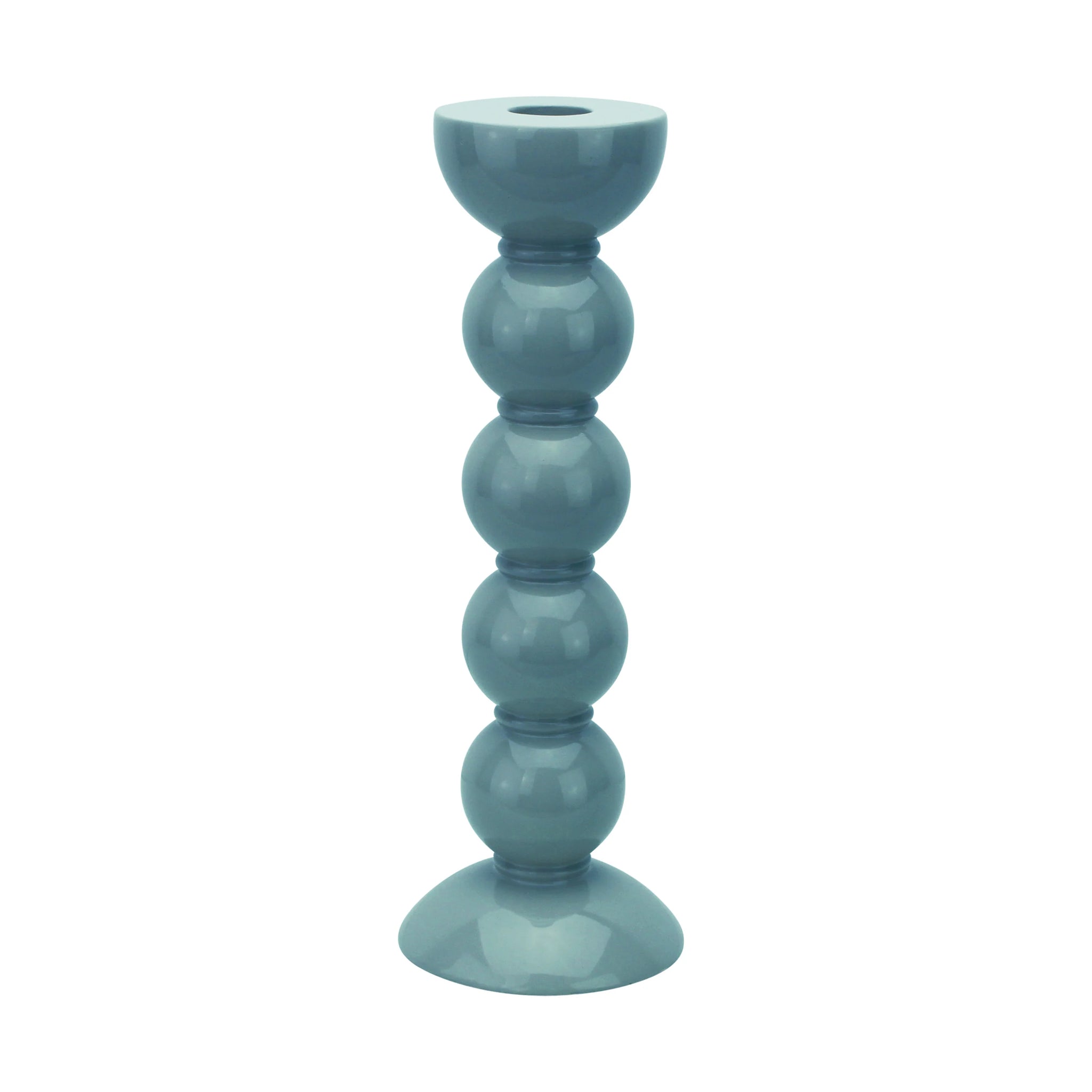 24cm Bobbin Candlestick- Chambray