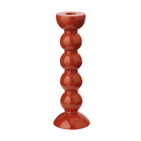 24cm Bobbin Candlestick- Orange