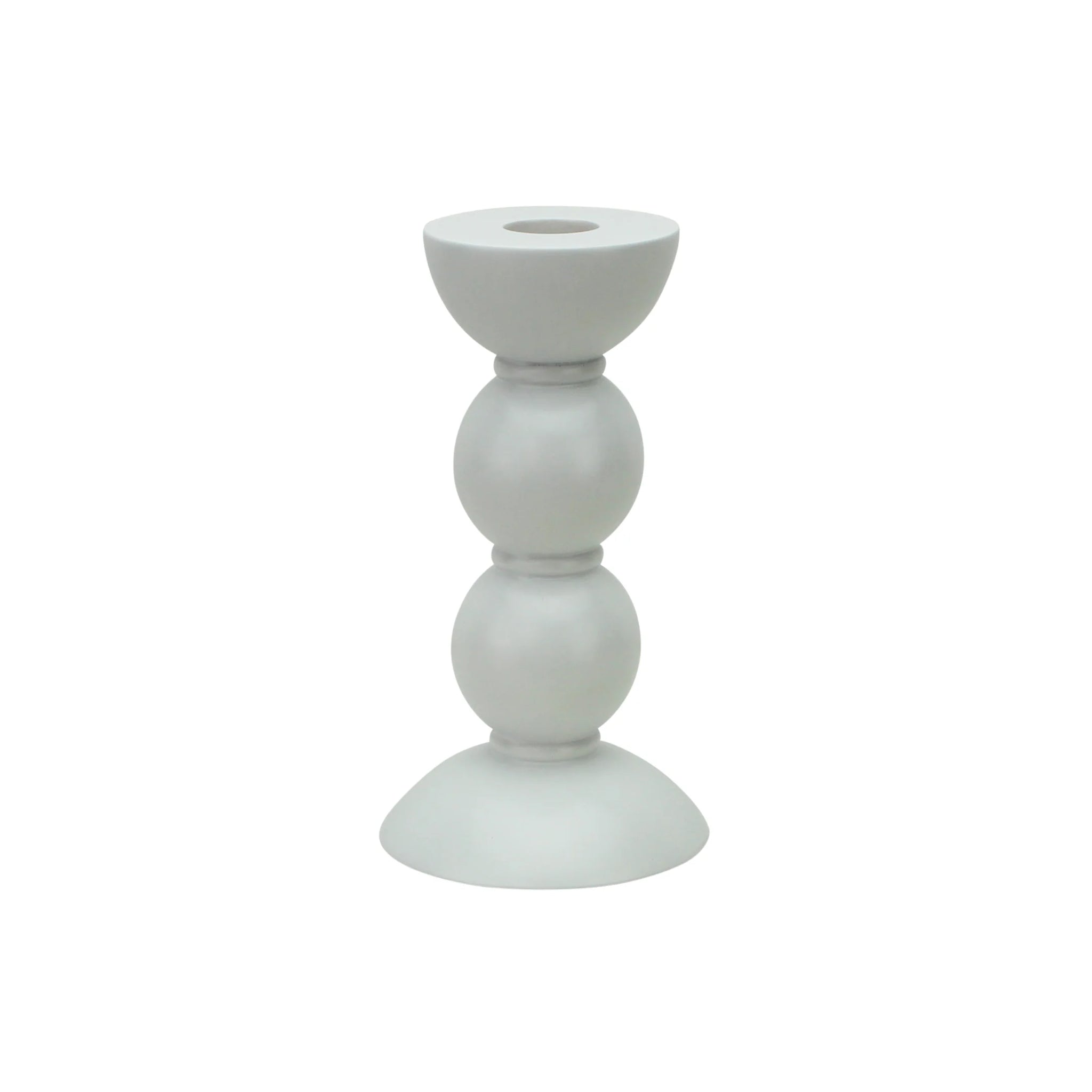 14cm Bobbin Candlestick- White