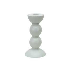 14cm Bobbin Candlestick- White