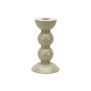 14cm Bobbin Candlestick- Cappucino