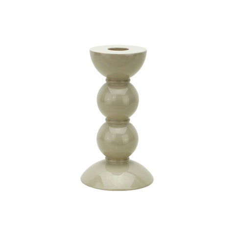 14cm Bobbin Candlestick- Cappucino