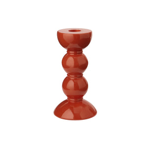 14cm Bobbin Candlestick- Orange