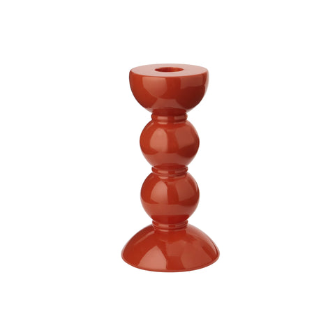 14cm Bobbin Candlestick- Orange