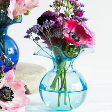 Hibiscus Bud Vase- Aqua