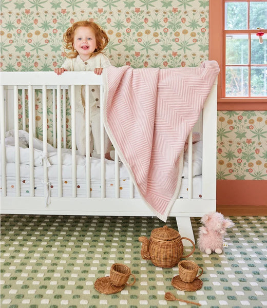 Harborview Herringbone Ballet Pink- Midi