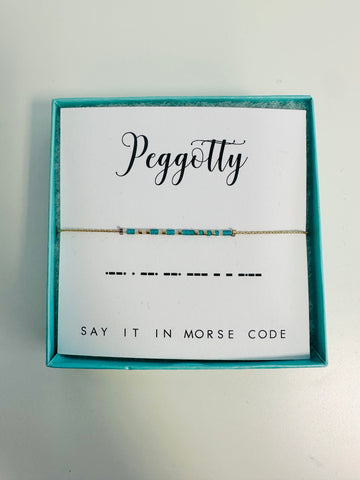 Peggotty Beach Morse Code Bracelet