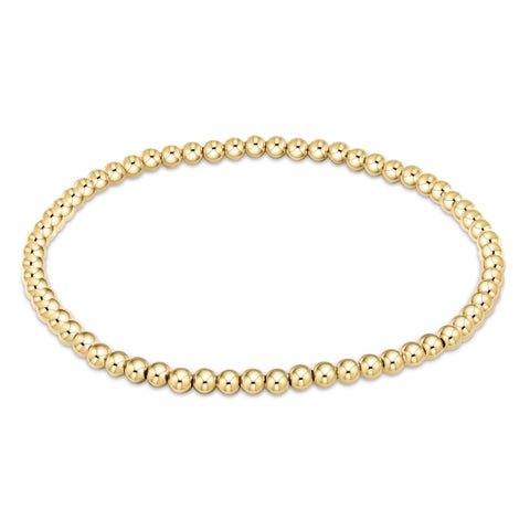 Blissful 3mm & 6mm Gold Bead Bracelet