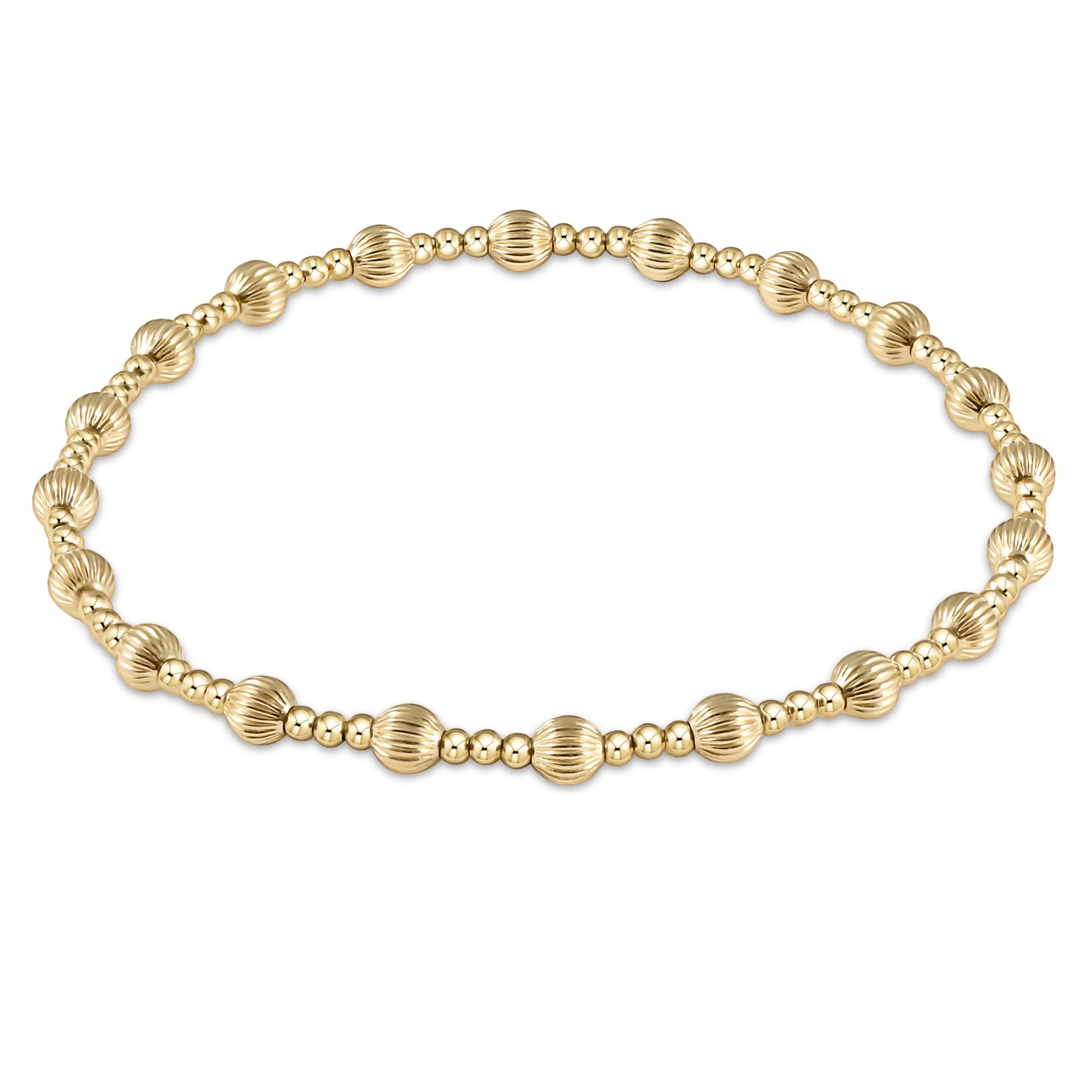 Dignity Sincerity 4mm Gold Bead Bracelet