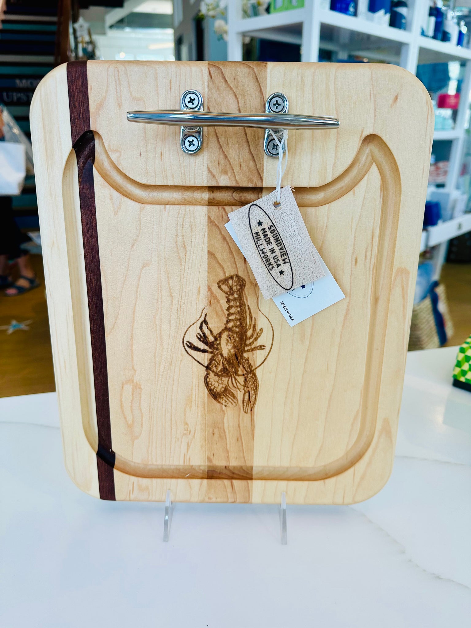 Cleat Appetizer Board w/ single stripe- Lobster