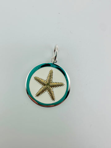 Welch Co. Starfish Medium Pendant- Alpine White & Gold