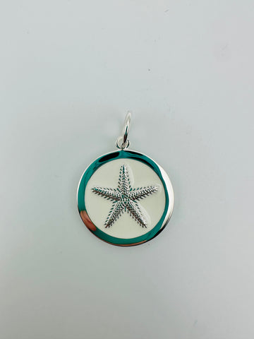Welch Co. Starfish Medium Pendant-Apline White & Silver