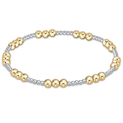 Classic Joy 4mm Mixed Metal Bead Bracelet