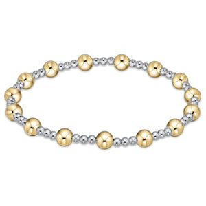 5mm Classic Sincerity Bead Bracelet- Mixed Metal