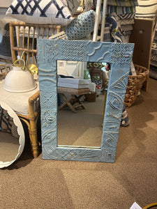 Blue Tin Mirror 22 x 34