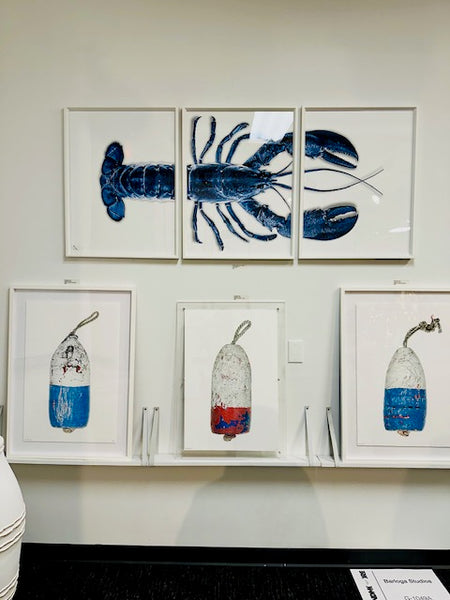 Maine Blue Lobster Triptych
