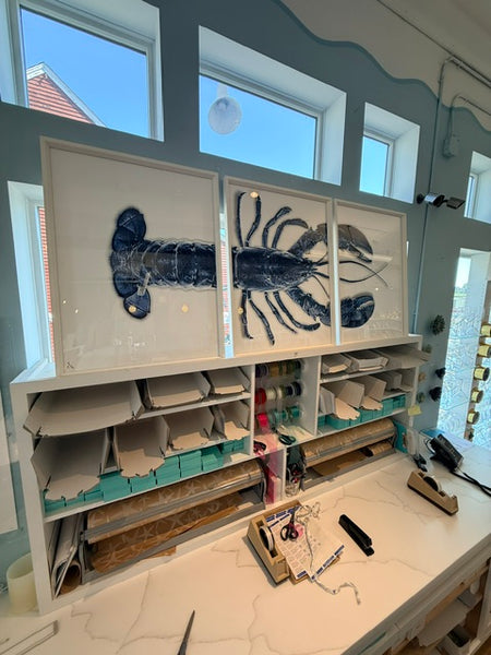 Maine Blue Lobster Triptych