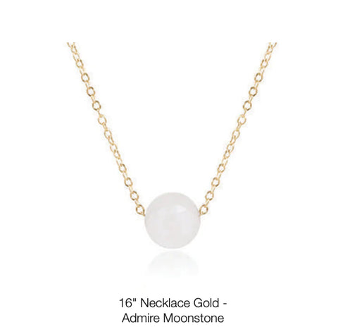 16' Gold Admire Necklace- Moonstone