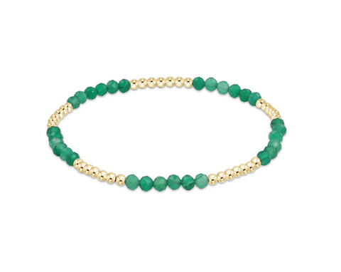 Blissful 2.5mm Bead Bracelet- Green Onyx