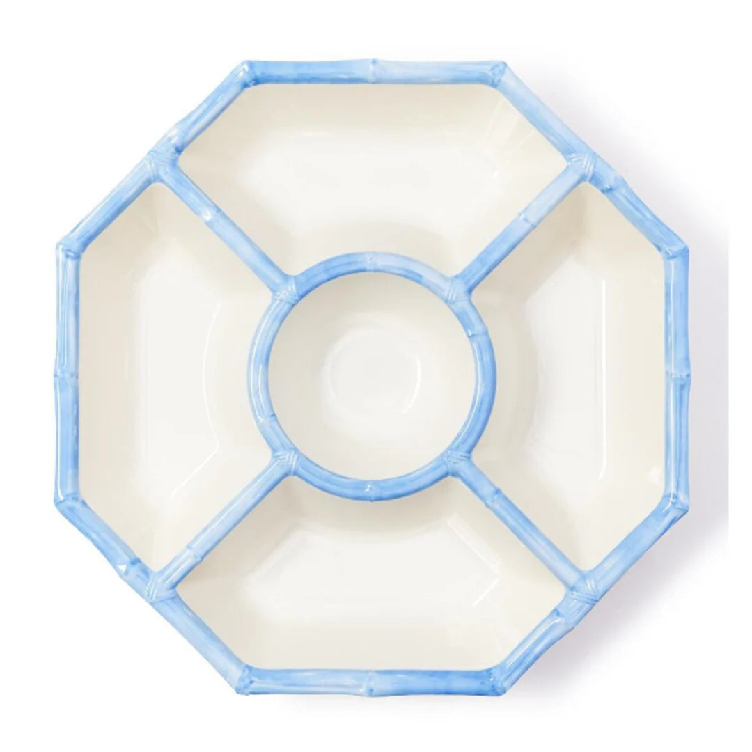 French Blue Bamboo Chip & Dip