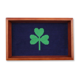 Valet Tray- Dark Navy Shamrock