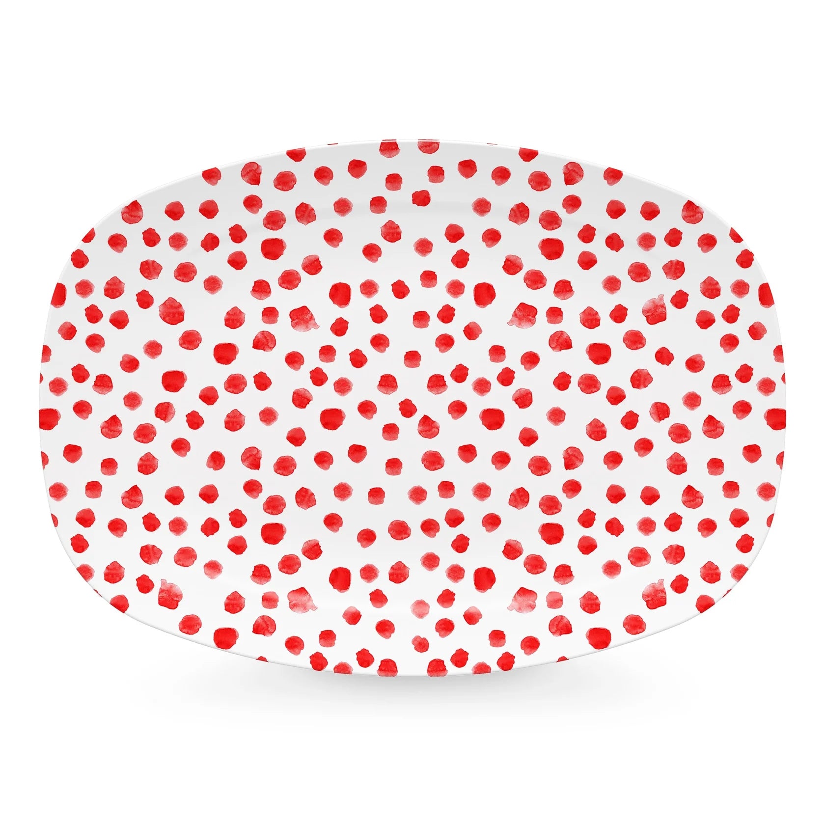 Red Dotty Platter