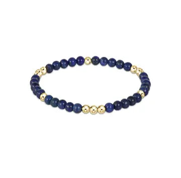 Worthy 3mm Beaded Bracelet w/Lapis