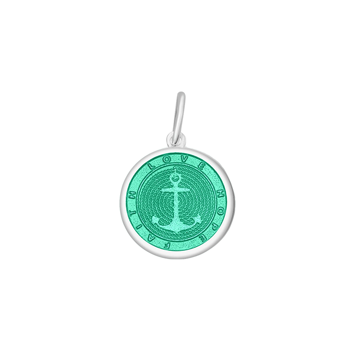 Lola Small Pendant- Seafoam Anchor