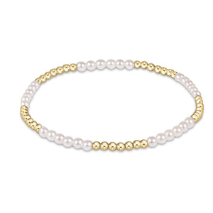 Blissful Gold 2.5mm Bead Bracelet - 3mm Pearl