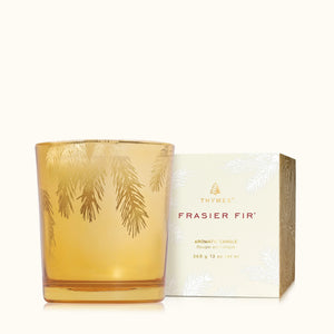 Frasier Fir 13 oz Gold Pine Needle Candle