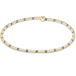 Hope Sincerity 2mm Bead Bracelet- Blue Metallic