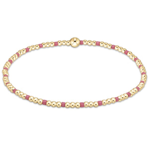 Hope Sincerity 2mm Bead Bracelet- Fucshia