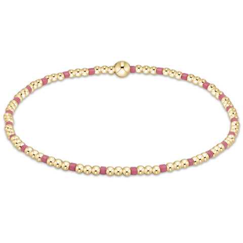 Hope Sincerity 2mm Bead Bracelet- Fucshia