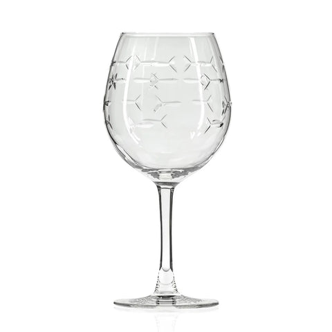 School of Fish Ballon Wine Glass- 18 oz